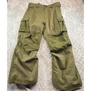 Men's Volcom Longo Gore Tex Snowboard Cargo Pants Dark Olive Green M Discontinue